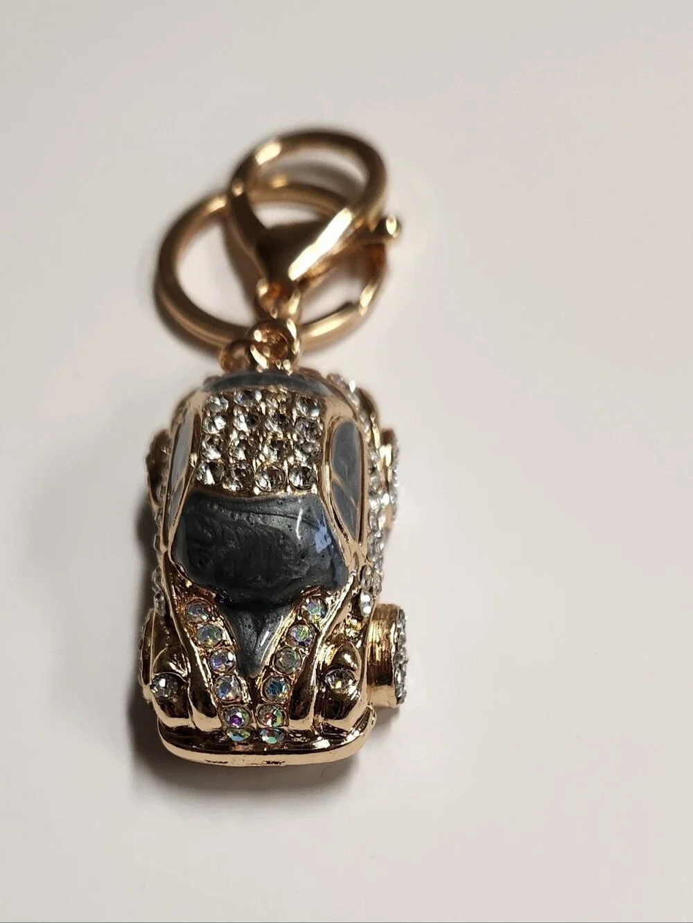 Gold-Tone Crystal Car Keychain Charm - Women's Jewelry